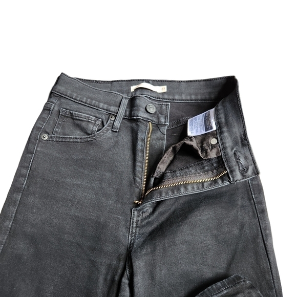 Levi Strauss & CO mile high super skinny black denim  Jean pants 27x32 - Picture 3 of 10